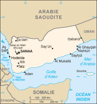 Yemen : mappa 