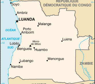 Angola : mappa 
