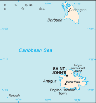 Antigua y Barbuda : mapa 