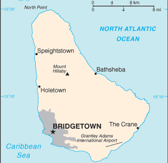 Barbados : mappa 