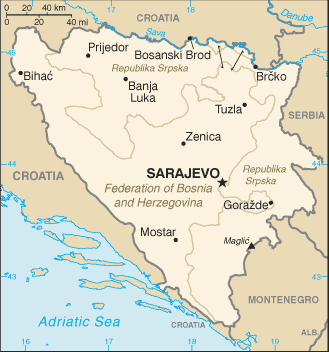 Bósnia : mapa 