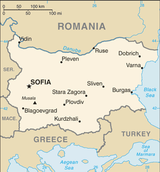 Bulgaria : map 