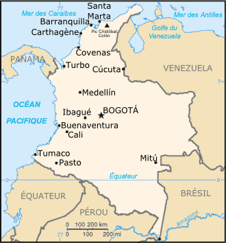 Colombia : mapa 
