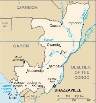 Congo : mapa 