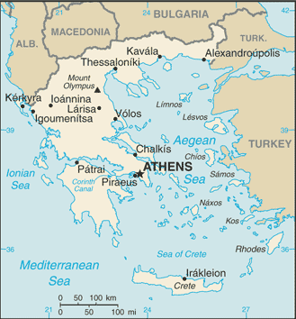 Crete (kriti) : map 