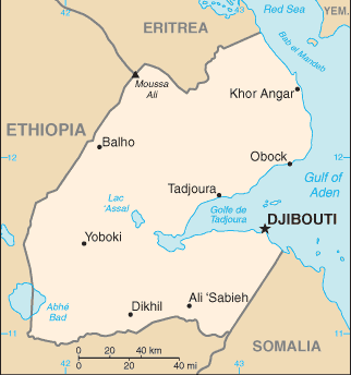 Djibouti : mappa 