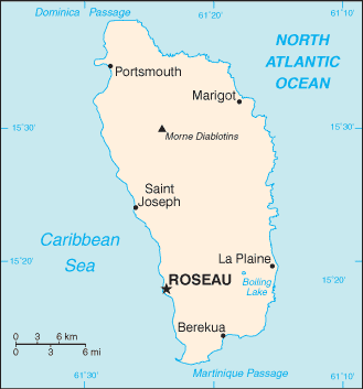 Dominica : mappa 