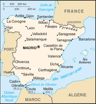 Spagna : mappa 