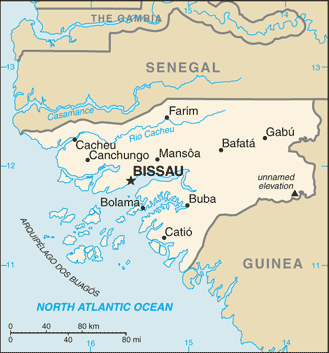 Guinea-Bissau : mappa 