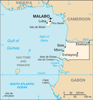 Guinea Ecuatorial : mapa 