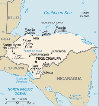 Honduras : mappa 
