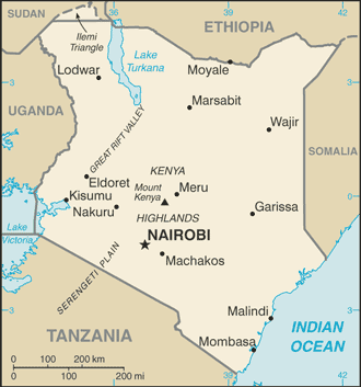 Kenya : map 