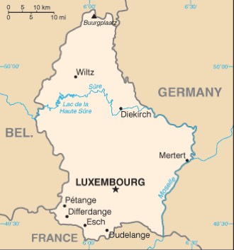 Luxembourg : map 