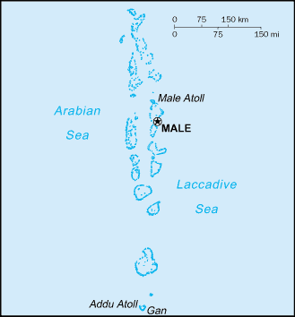 Maldive : mappa 