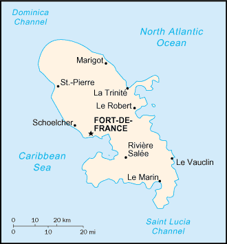 Martinica : mappa 