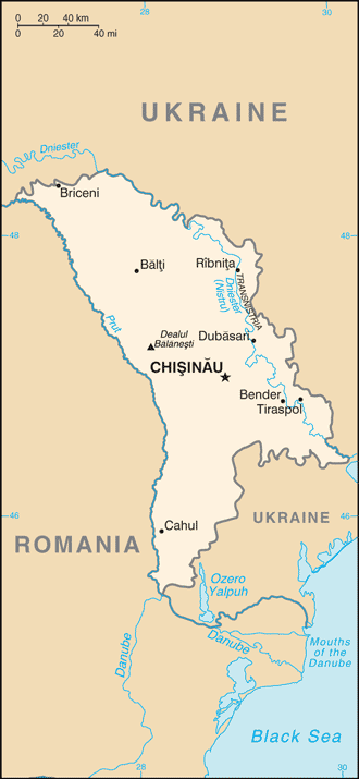 Moldova : map 