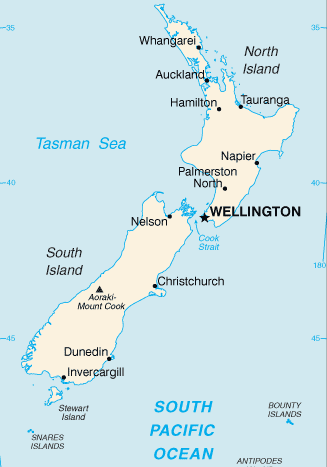 New Zealand : map 