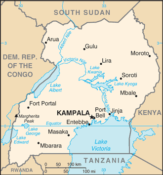 Uganda : map 