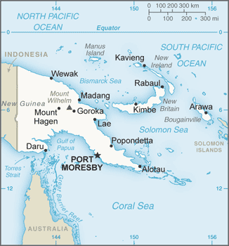 Papua New Guinea : map 