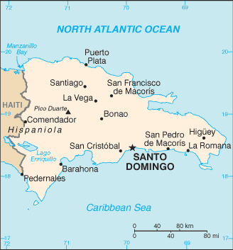 Repubblica Dominicana : mappa 