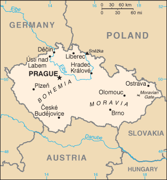 Czech Republic : map 