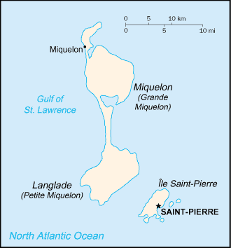 Saint Pierre e Miquelon : mappa 