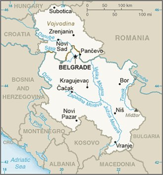 Serbia : map 