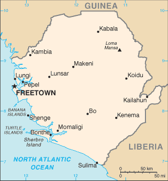 Sierra Leone : map 