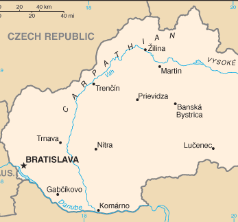 Eslovaquia : mapa 