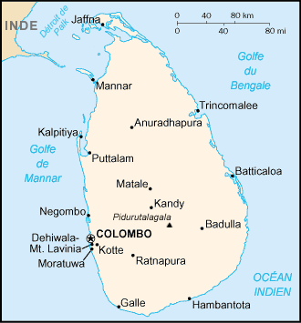 Sri Lanka : mapa 