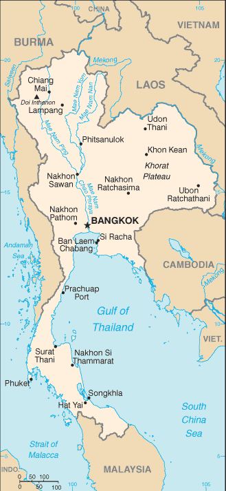 Thailandia : mappa 