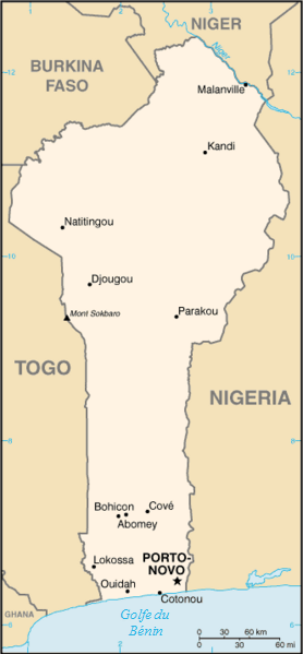 Benin : mappa 