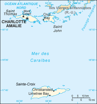 Isole Vergini Americane : mappa 
