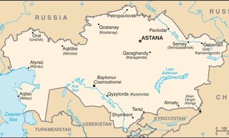 Kazakhstan : map 