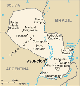 Paraguay : mappa 