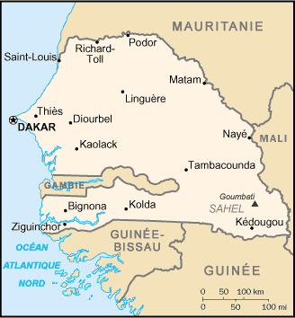 Senegal : map 